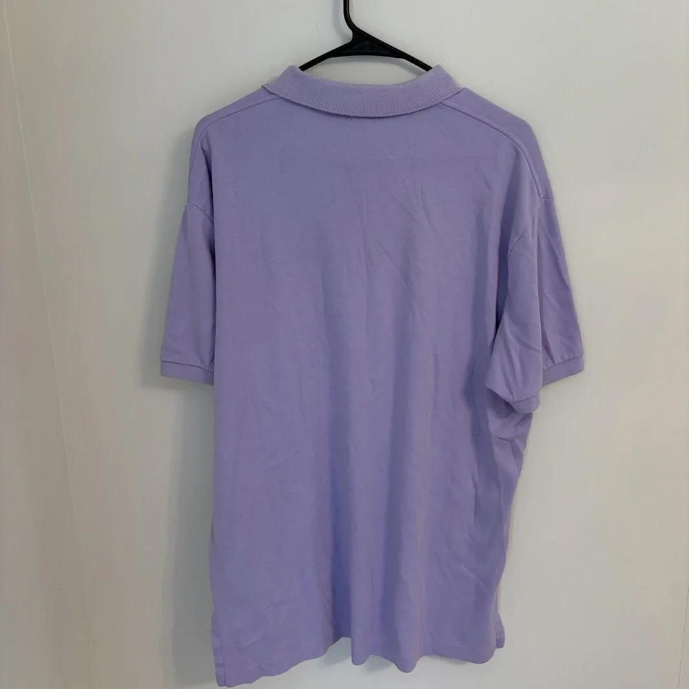 Ralph Lauren Shirt Mens Large Short Sleeve Polo Lightweight Purple Green Logo